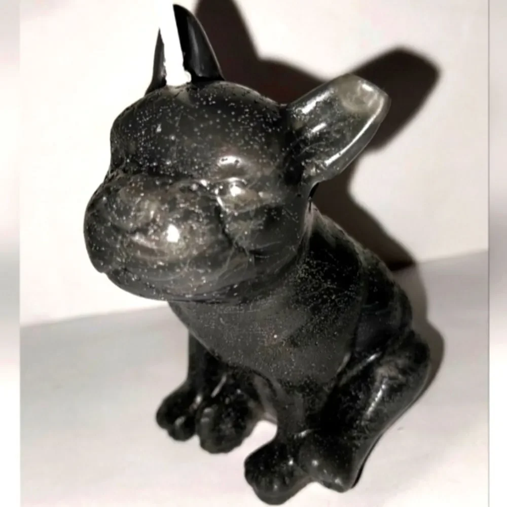Hand crafted limited edition bull dog candle